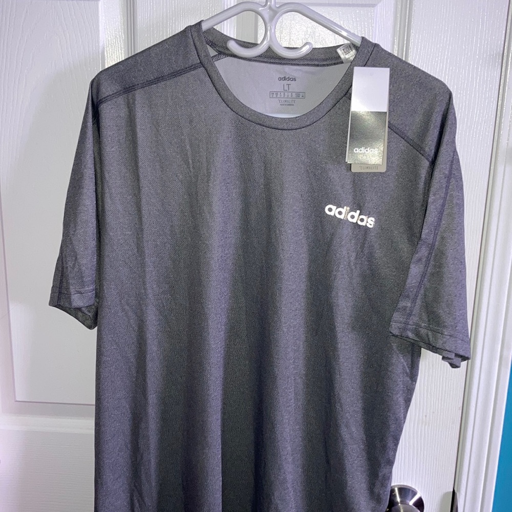 Adidas Climalite grey t shirt. Brand new with tags size large